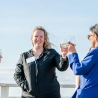 A recent grad giving a toast.